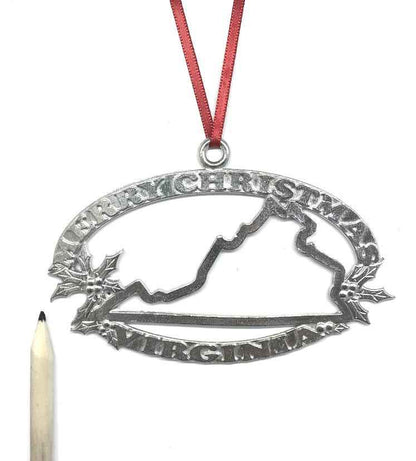 Merry Christmas Virginia Ornament - VA Travel Souvenirs and Gifts