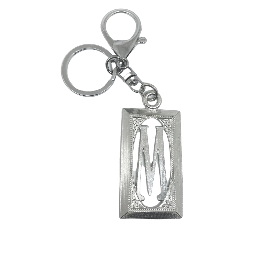 usa handmade silver rectangle initial for wholesale weddings