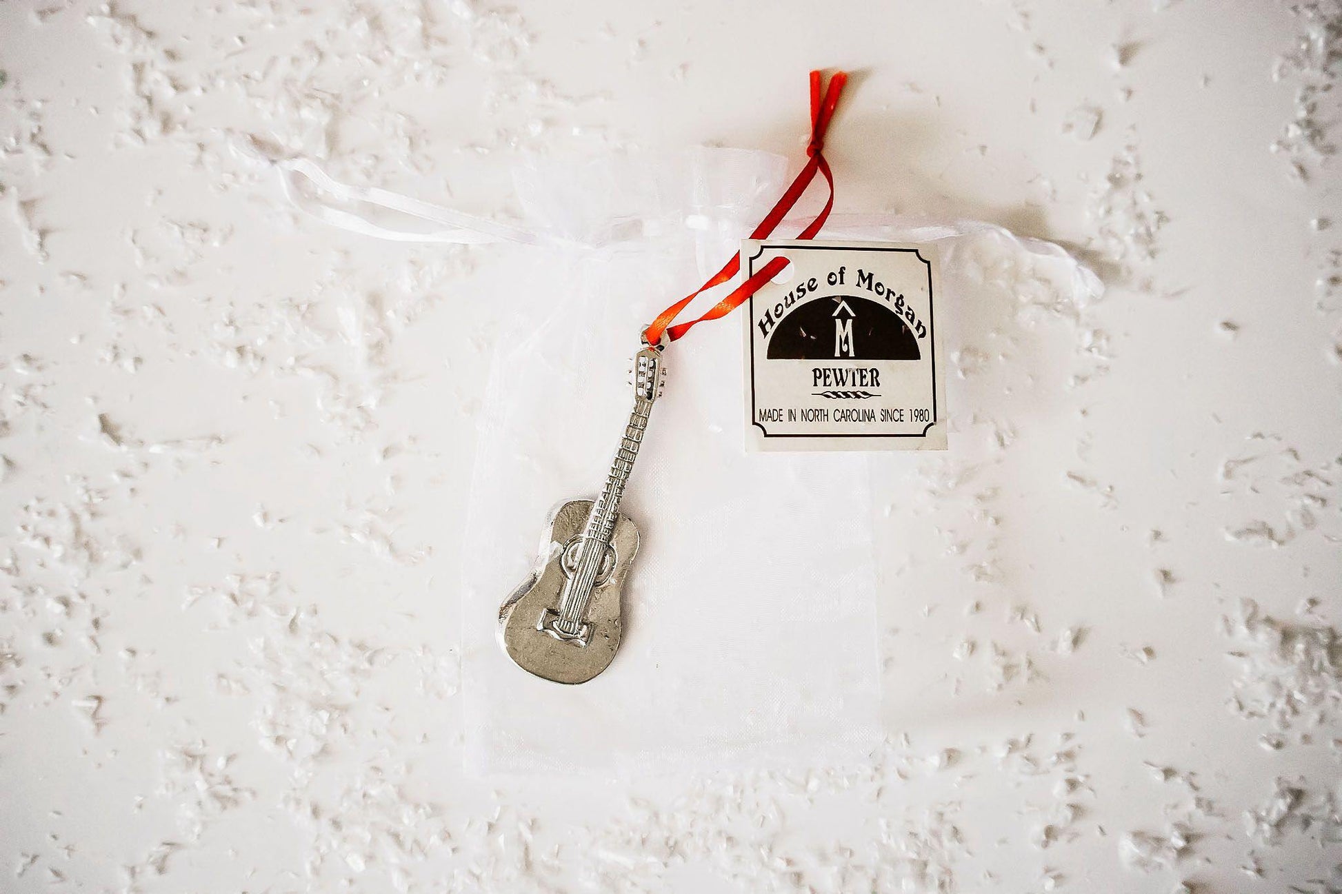 Handmade Guitar Musical String Instrument Christmas Ornament Pewter - House of Morgan Pewter