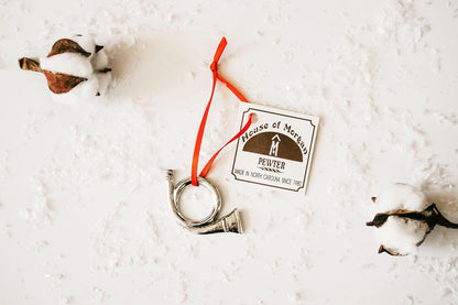 Handmade Holiday Horn Music Instrument Christmas Ornament Pewter - House of Morgan Pewter