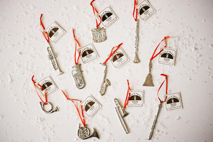 Handmade Pewter Music Instrument Music Note Christmas Ornament Gift - House of Morgan Pewter