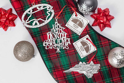North Carolina Christmas Ornament - Dogwood - Cardinal - Scotch Bonnet - State Symbols - Individual Ornaments or Gift Sets