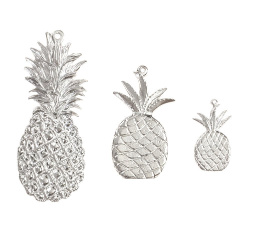 Handmade pewter pineapple pendants