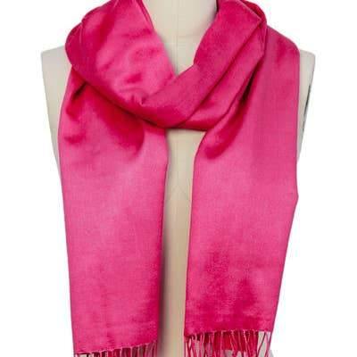 Solid Color Satin Scarf - House of Morgan Pewter