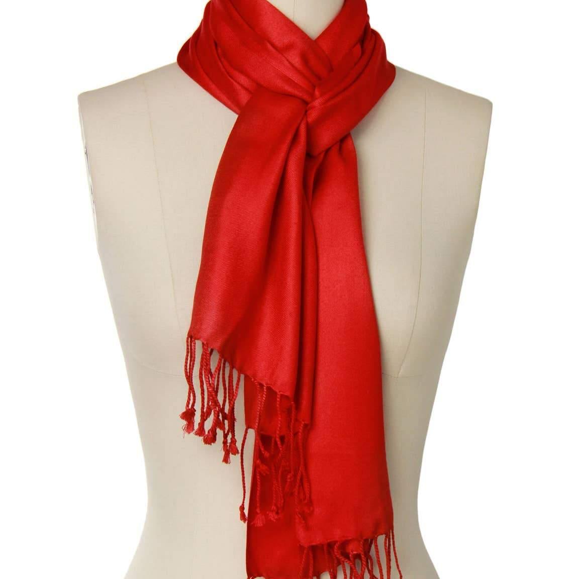 Solid Color Satin Scarf - House of Morgan Pewter