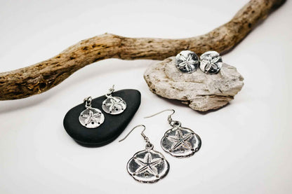 Sand Dollar Earrings - Seashell Jewelry
