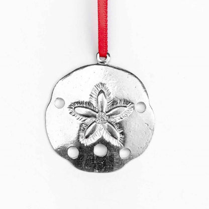Sand Dollar Christmas Ornament - Nautical Home Decoration - Seashell