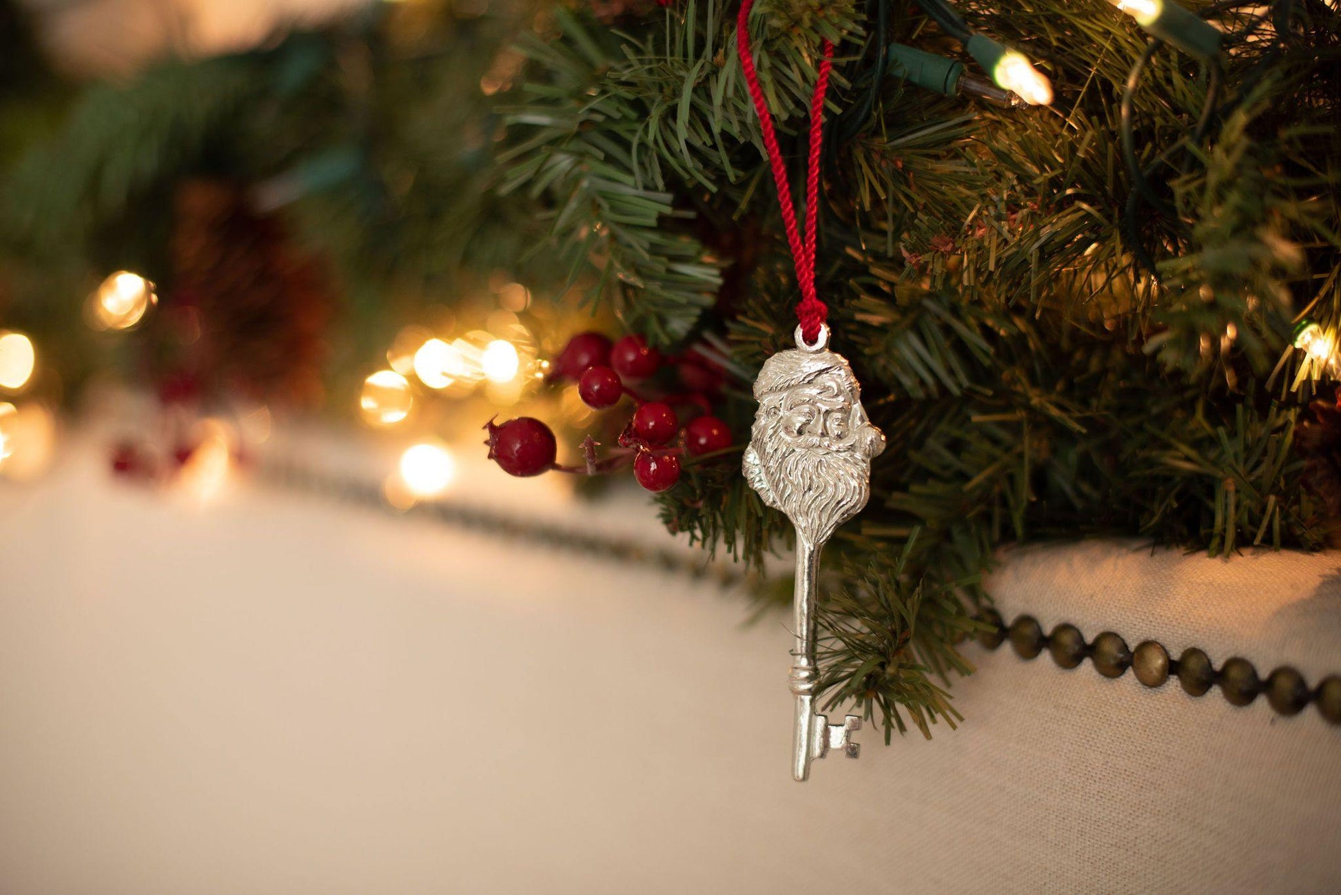 Handmade Magical Santa Claus Key Christmas Eve Tradition Christmas Ornament - House of Morgan Pewter