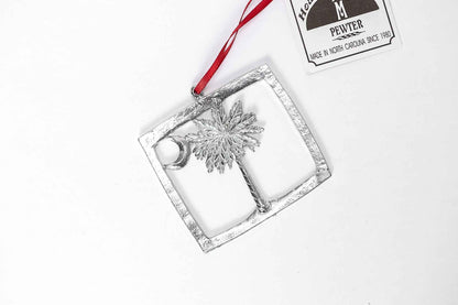 South Carolina Square State Flag - South Carolina Christmas Ornament