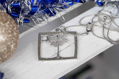 South Carolina Jewelry - SC Flag Pendant Pewter