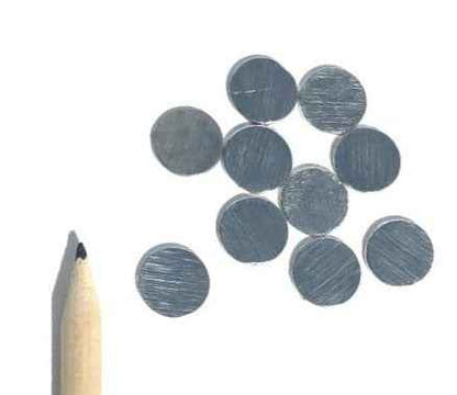 Small Round Pewter Blanks - 1/2 Inch 16 Gauge Metal Circle - Bulk Prices for Craft Supplies