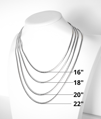 snake necklaces with a wide range of lengths
