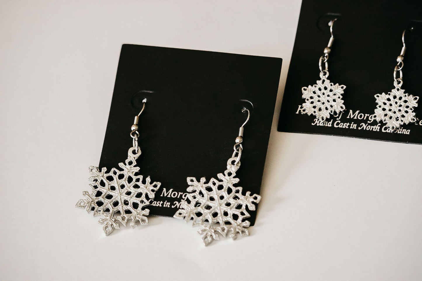 handmade snowflake earrings