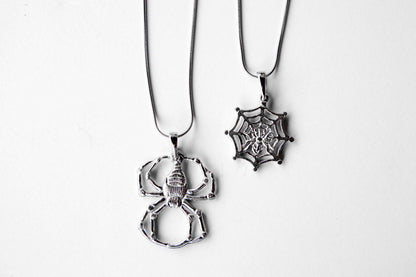 Spider Necklace - Spiderweb Jewelry - Halloween Gifts