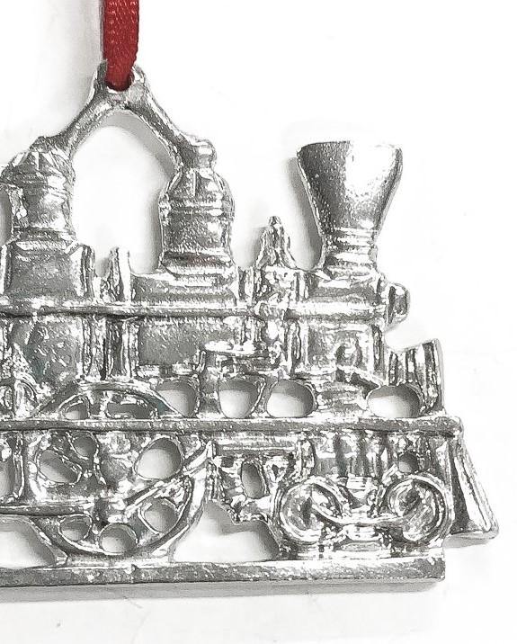 Handmade Old Timey Train Christmas Ornament Pewter - House of Morgan Pewter