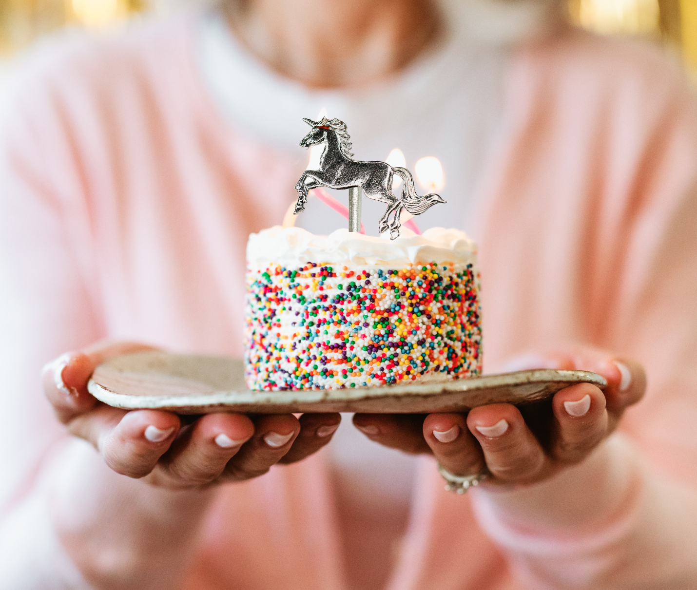 Handmade Fairy Tale Unicorn Party Cake Topper - Girl Birthday Party Decorations - House of Morgan Pewter